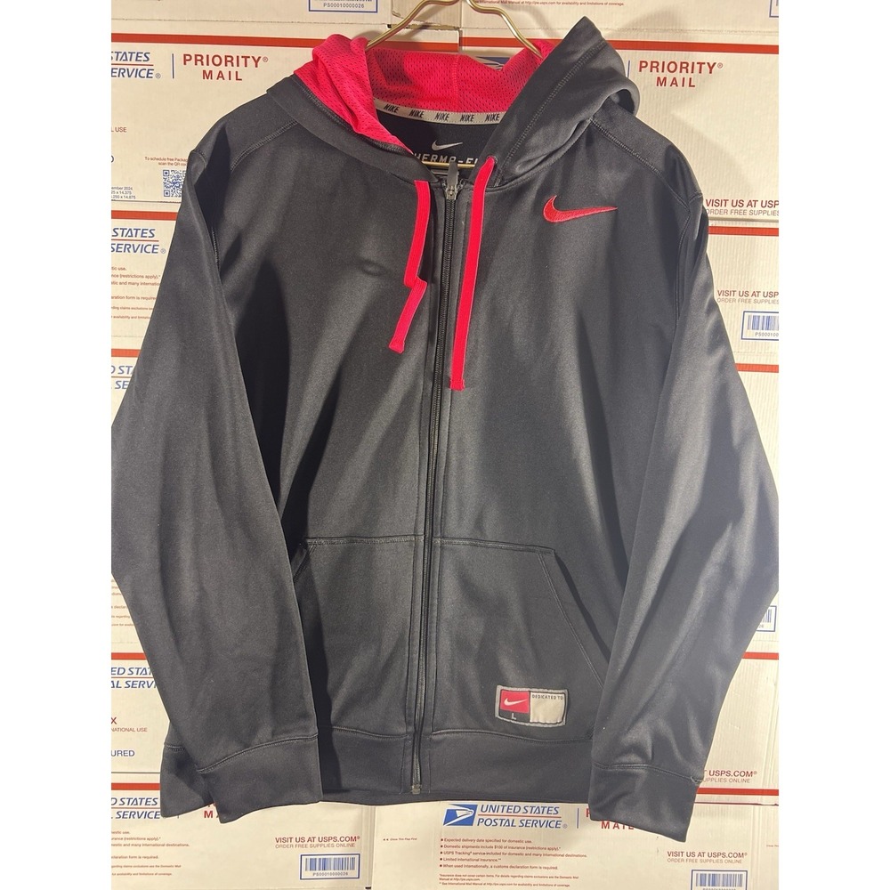 Nike Therma-Fit Men's Full Zip Hoodie Sz L Breast‎ Cancer Awareness Pink